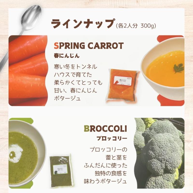 【濱くんちのお野菜】冷凍お野菜ポタージュスープセット　2人分×5パウチ(濱くんちのお野菜さん)のメインイメージ