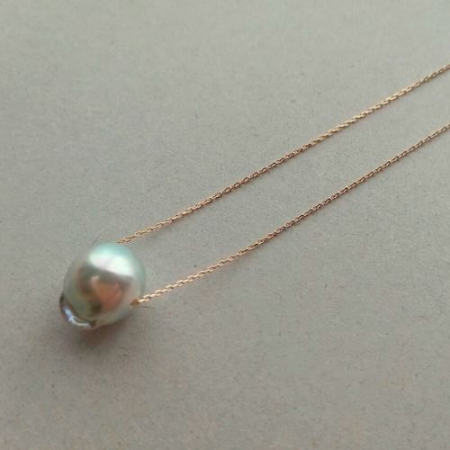 K10YGあこやバロック真珠スルーネックレス　グレー系(PRAY-akoyapearl-さん)のメインイメージ