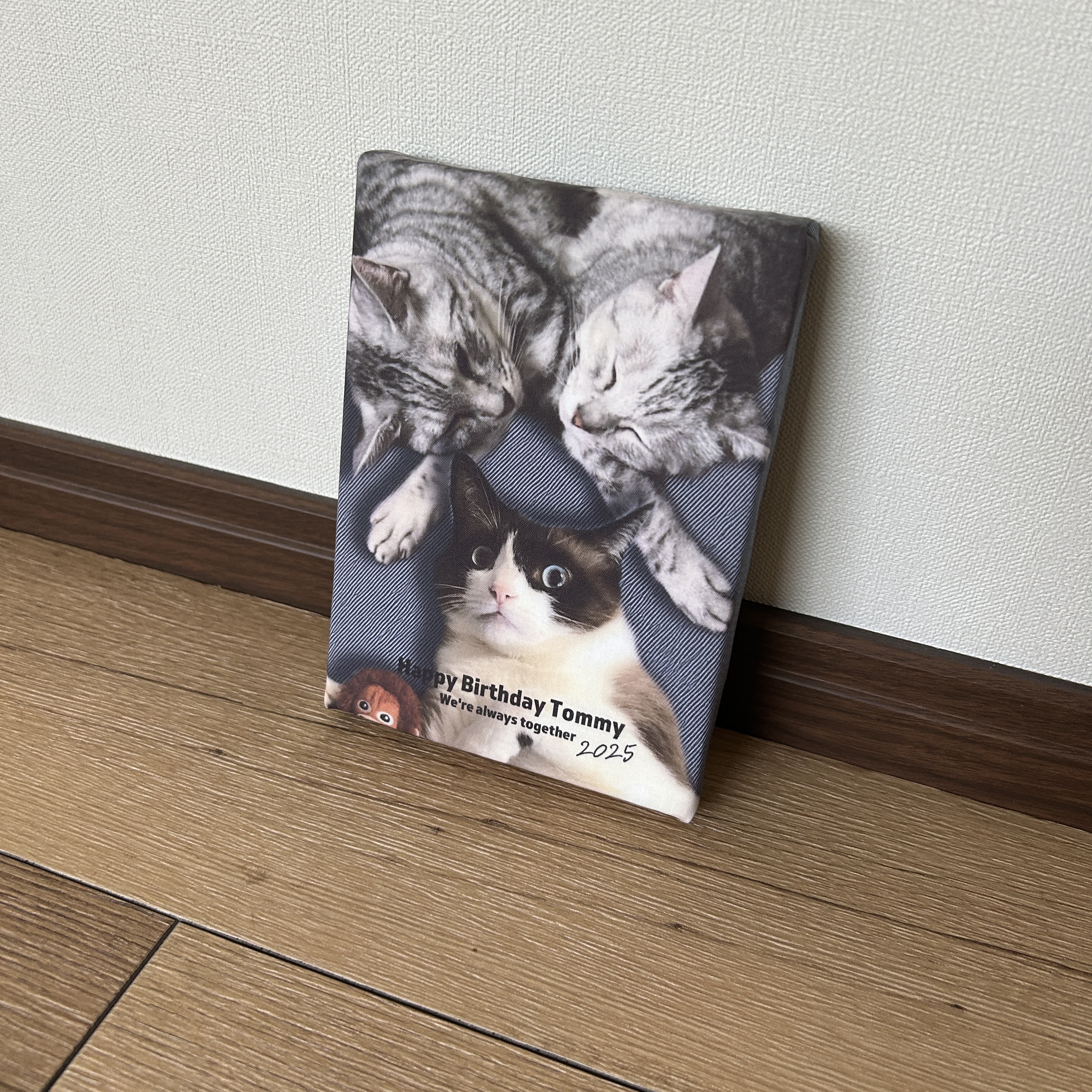 セミオーダーメイド 2〜4匹用「うちの子」猫ひげクッションパネル (13