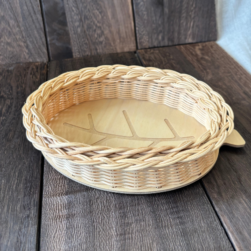 木と籐のリーフトレー(toAmu_rattan ‐トウアムラタン‐さん)のメインイメージ
