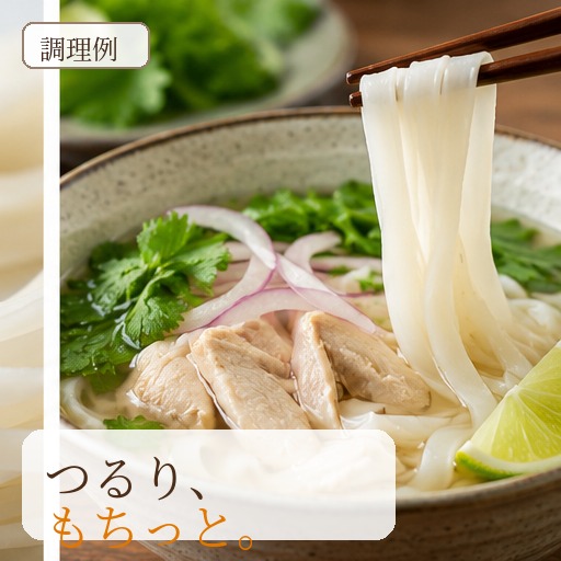 グルテンフリー米粉麺 精米麺 平麺7mm 120g｜Fortuna Lusso(米粉グルテンフリー Fortuna Lussoさん)のメインイメージ