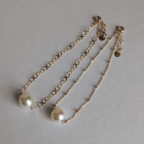 K10YGあこや真珠ブレスレット　ブルー系(PRAY-akoyapearl-さん)のメインイメージ
