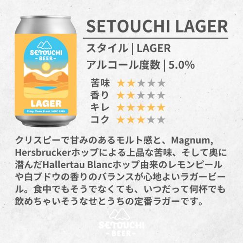 【6缶セット】クラフトビール SETOUCHI定番セット（※これはお酒です）(エイシアグローバルさん)のメインイメージ
