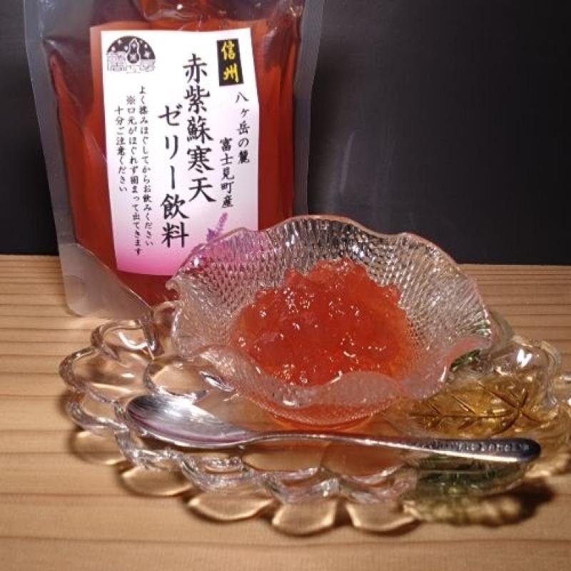 赤紫蘇シロップ6倍希釈610ｇ・赤紫蘇寒天ゼリー飲料150㎖詰め合わせ(馨工房さん)のメインイメージ