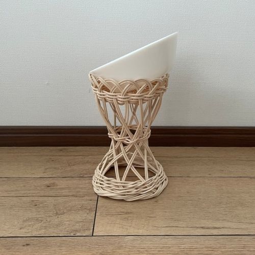 ラタンボウルスタンドL  ＜20～22cm＞ （ボウル付き）(grinieさん)のメインイメージ