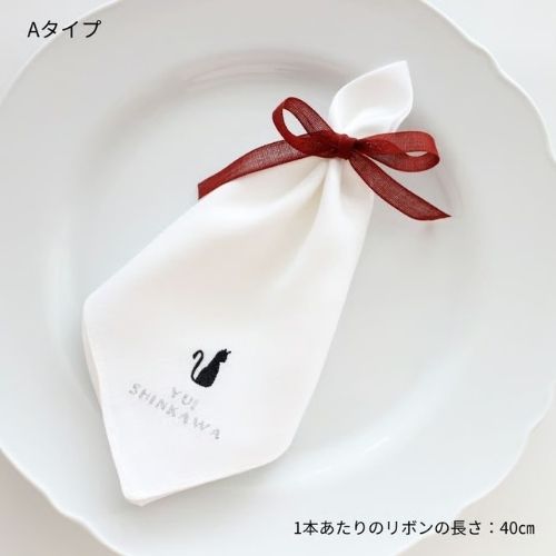 【オリジナルチーフ用オプション】ラッピング用 リボン１ｍ（レッド）(MANUさん)のメインイメージ
