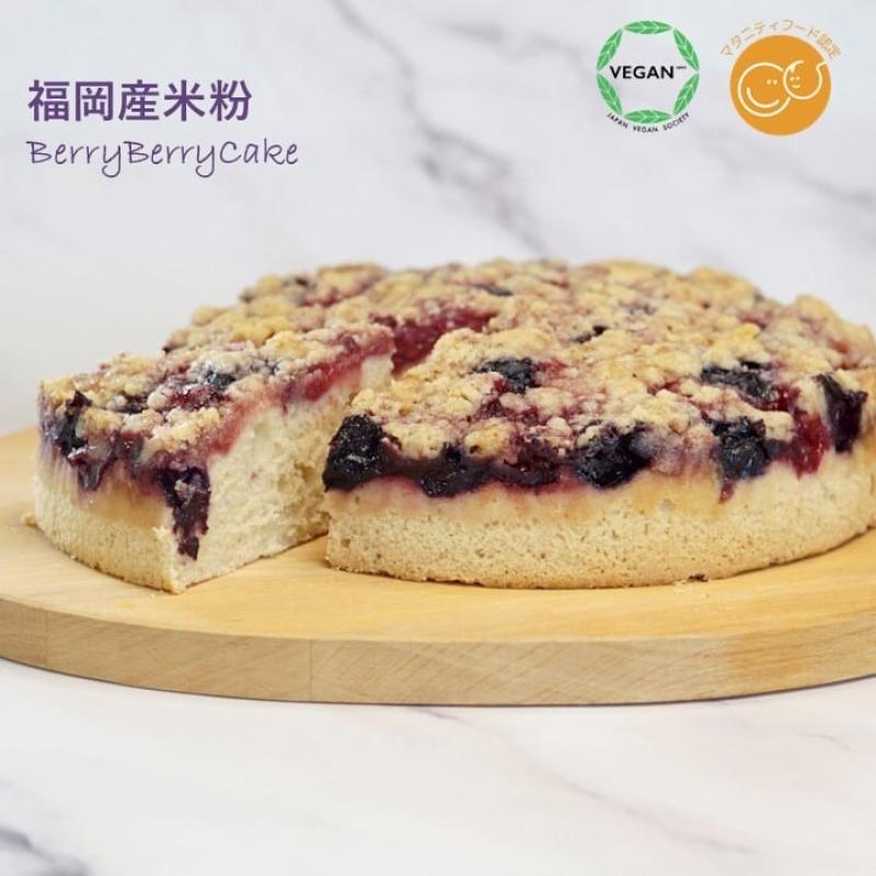 グルテンフリーヴィーガン　米粉のベリーベリーケーキ　6号（18cmホール）(santecafeまるさん)のメインイメージ