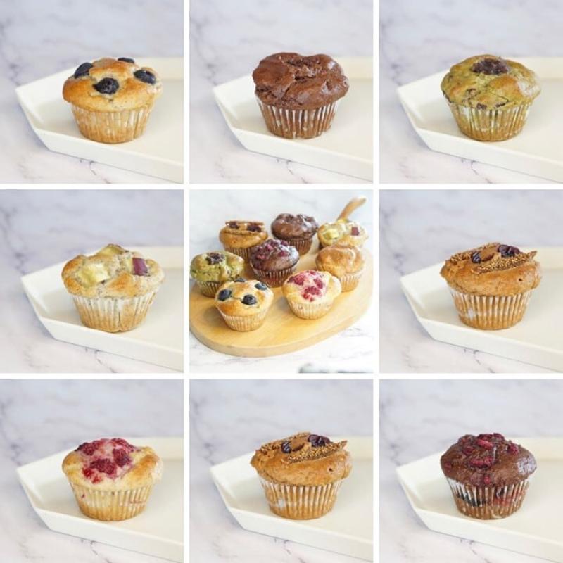 グルテンフリーヴィーガン　もっちり 米粉マフィン8個セット(santecafeまるさん)のメインイメージ