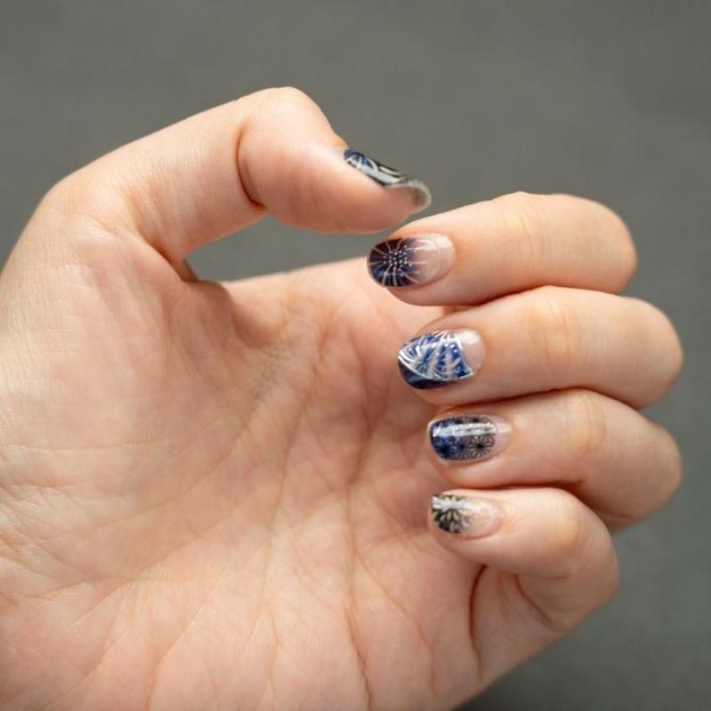 和風ネイルシール　Nail Sticker 匠・星彩夜空(ショート)(LUNAKAさん)のメインイメージ