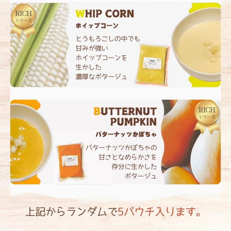 【濱くんちのお野菜】冷凍お野菜ポタージュスープセット　2人分×5パウチ(濱くんちのお野菜さん)のメインイメージ