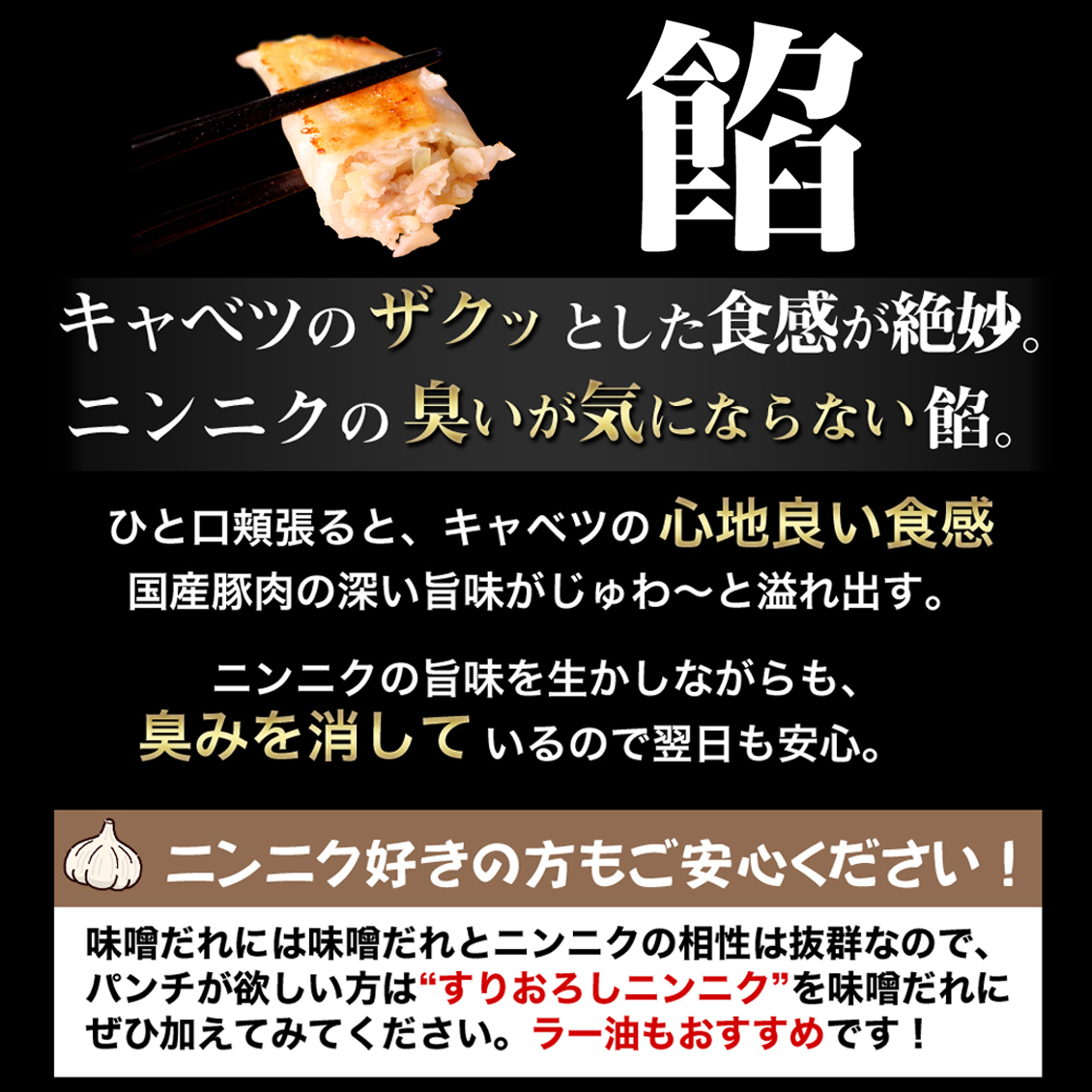 神戸の新名物 神戸味噌だれ餃子100個（1.6kg）(餃子専門店イチローさん)のメインイメージ