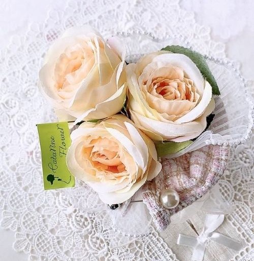 ツィードブーケ（S）（空気をきれいに・カタリーヌフラワー）AR-0503/Hφ18㎝(フルールちよさん)のメインイメージ