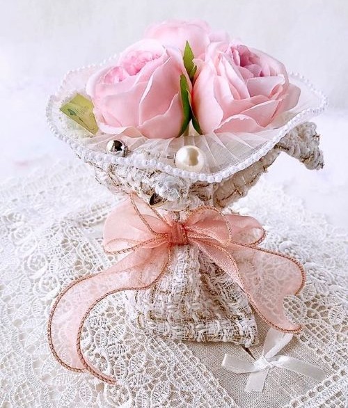 ツィードブーケ（S）（空気をきれいに・カタリーヌフラワー）AR-0504/Hφ18㎝(フルールちよさん)のメインイメージ