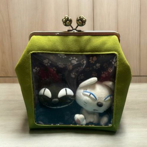 推しぬいポーチ　大　黄色(ねこの手工房mayuzouさん)のメインイメージ