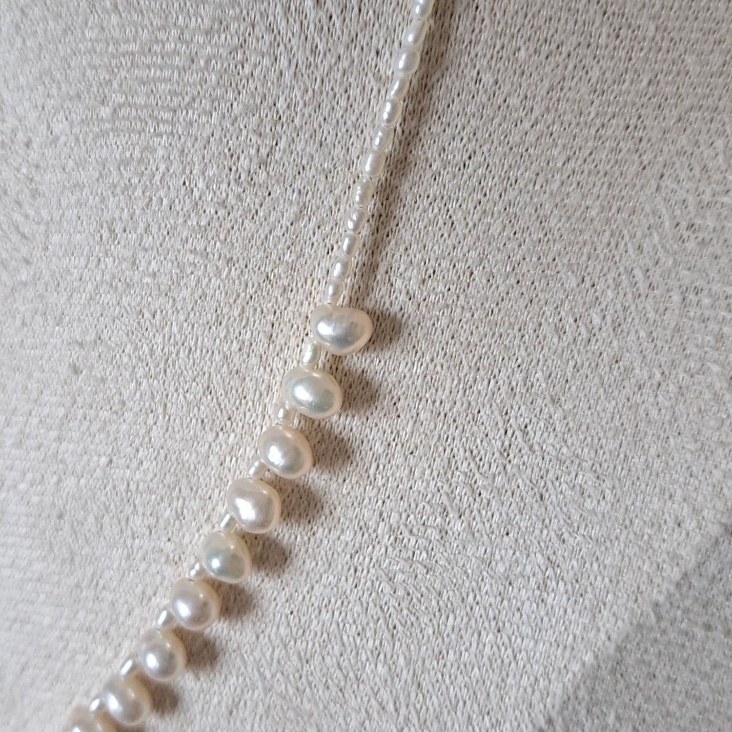 【ホワイト】淡水パールネックレス　MNE003(unupli jewelry ‐ウヌプリ ジュエリー‐さん)のメインイメージ