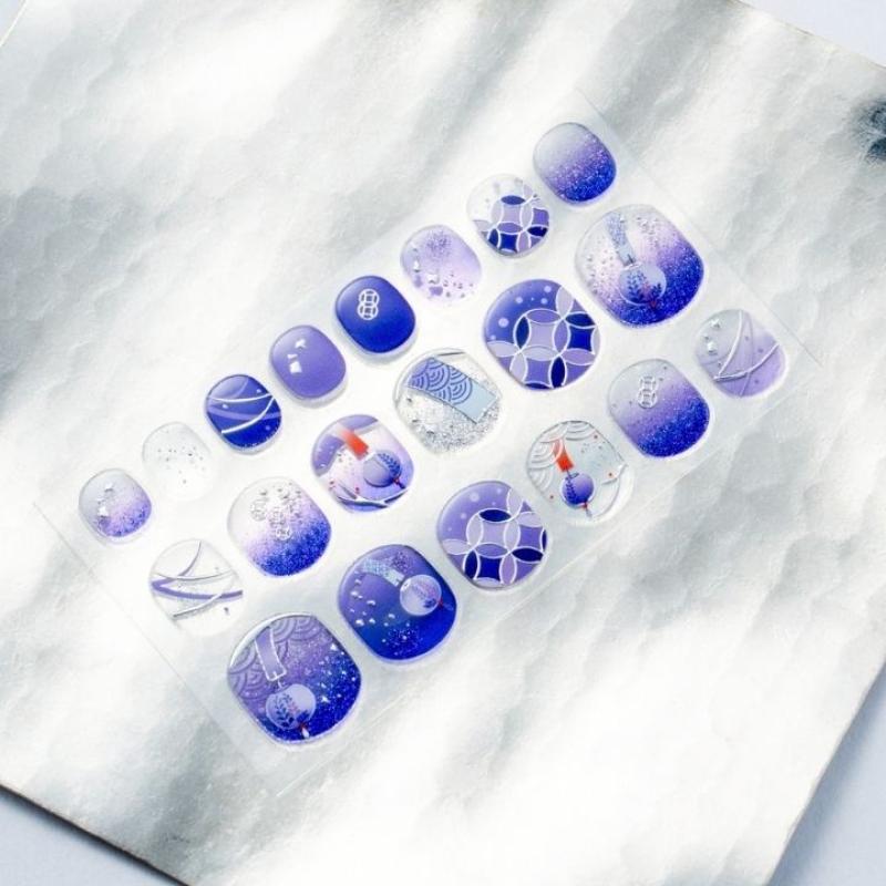 和風ネイルシール　Nail Sticker 匠・清風明月(ショート)(LUNAKAさん)のメインイメージ