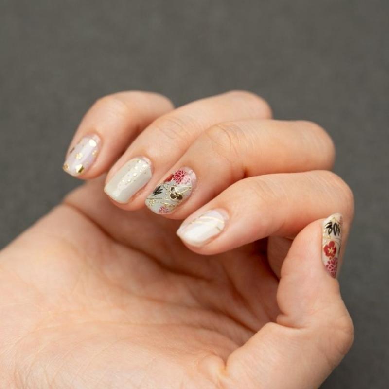 和風ネイルシール　Nail Sticker 匠・吉松竹梅(ショート)(LUNAKAさん)のメインイメージ