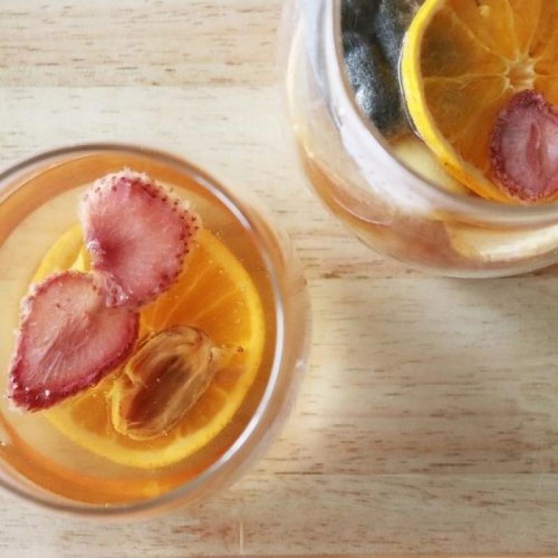 ノンシュガージャスミン茶deフルーツティー[イチゴ・リンゴ・オレンジ・デーツ]3個セット(BLUE BLUEBERRY FARMさん)のメインイメージ