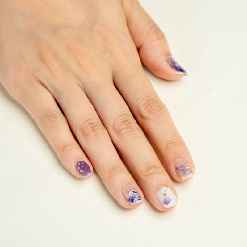 和風ネイルシール　Nail Sticker 清⾵明⽉(ロング)(LUNAKAさん)のメインイメージ