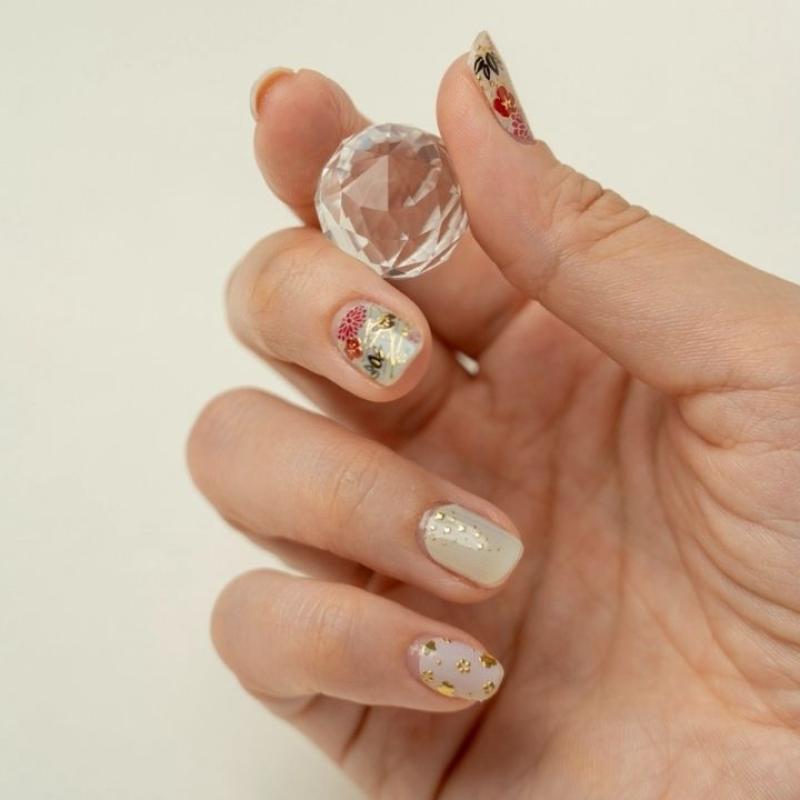 和風ネイルシール　Nail Sticker 匠・吉松竹梅(ショート)(LUNAKAさん)のメインイメージ