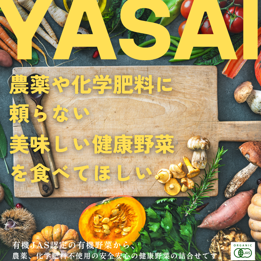 農薬や化学肥料に頼らない美味しい健康野菜を食べてほしい。有機JAS認定の有機野菜から農薬、化学肥料不使用の安心安全な健康野菜の詰め合わせです。